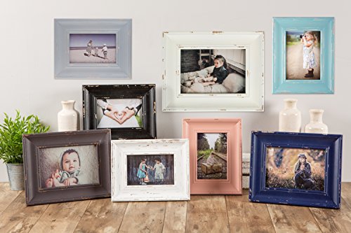 Dii Distressed Wooden Picture Frame Collection Rustic Farmhouse Inspired, 5X7, Navy #TOP5