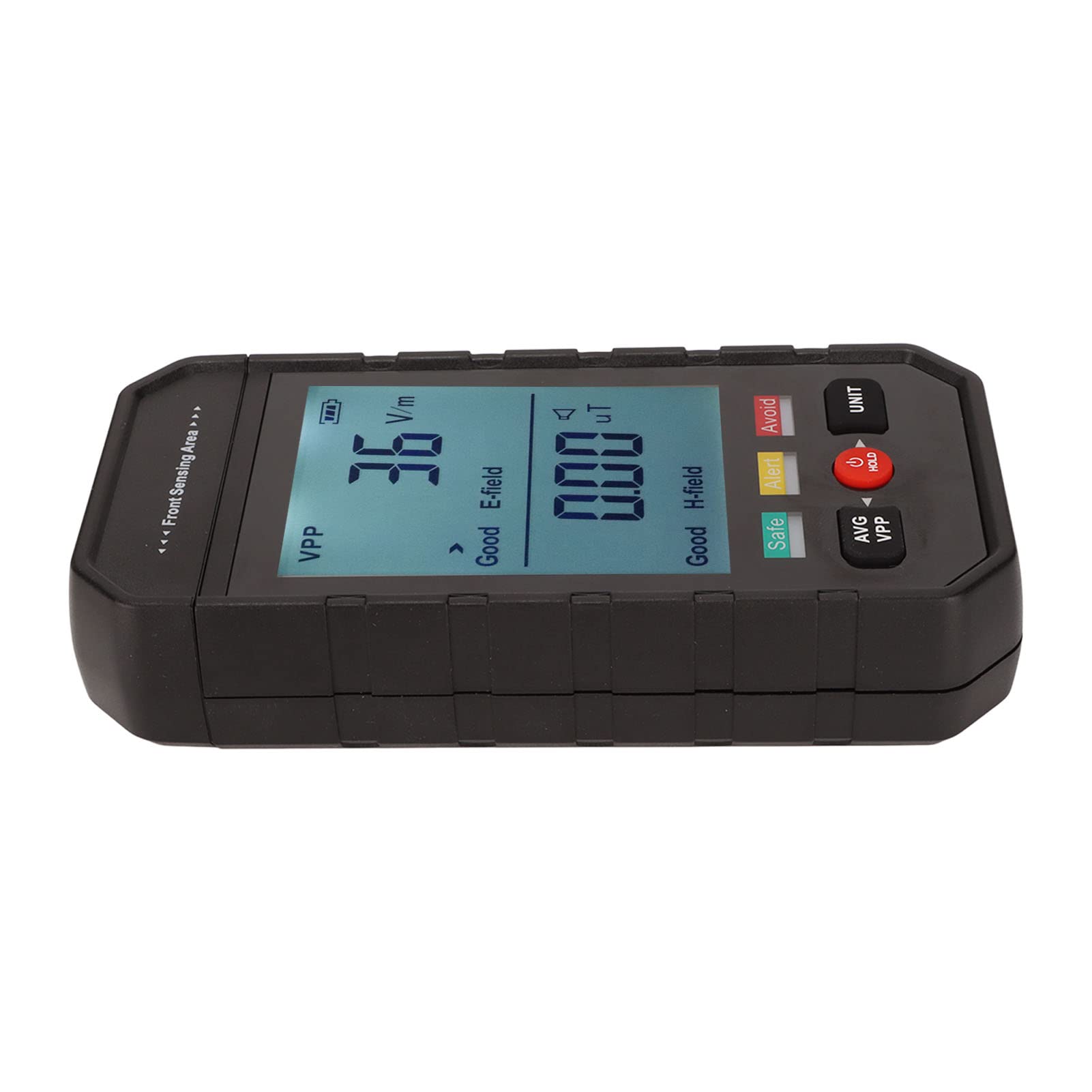 Fabater Compteur EMF, Portable Numérique LCD Grand écran Lecteur EMF Détecteur de Rayonnement électromagnétique avec Alarme Réglable pour la Chasse aux Fantômes, le Bureau à Domicile, Utilisation