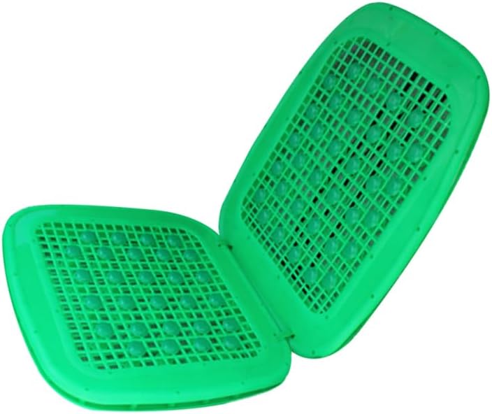 Unomor Ventilated Massage Seat Cushion for Trucks Double PVC Mat with Cooling Beads Breathable Car Seat Cover for Forklifts and Vehicles Green