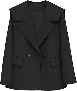 SHINROAD Women's jacket coat Blazer Lapel Loose Long Sleeves Cardigan Warm Casual Flap Pockets Winter Coat for Work