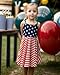 Geoyune 4th of July Baby Girl Outfits American Flag Dress for Toddler Girls 3T