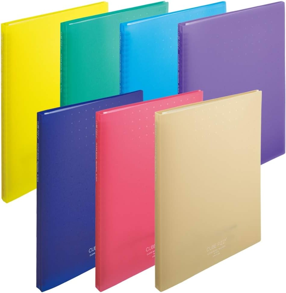 Lihit Lab N7015-10 Clear Book, Replaceable A4, 30 Holes, 15 Pockets, Purple