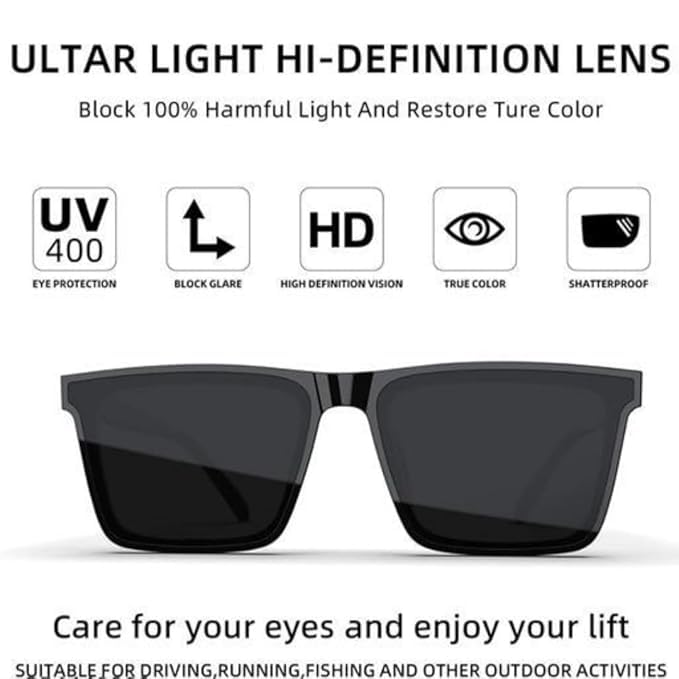 Image of Unisex Stylish Round Sunglasses | TAC Polarized Lens | 100% UV Protection | Men & Women Driving Bikes, Outdoor Sports, Hiking & Travel Eyewear (black sunglass)