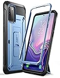 SupCase Unicorn Beetle Pro Series für Galaxy S20 5g (Version 2020), schützende, doppelschichtige, robuste Hülle mit Holster und Ständer ohne integrierten Displayschutz (Metallicblau)
