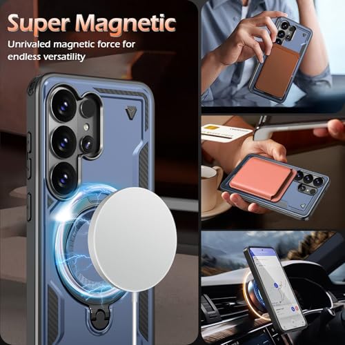 Image of for Samsung Galaxy S26 Ultra Case Magnetic with stand, with Mag-Safe, with Screen Protector, Wireless Charging, Shockproof for Samsung S26 Ultra 5G Phone Case, Ring Holder Cover for Samsung S26 Ultra