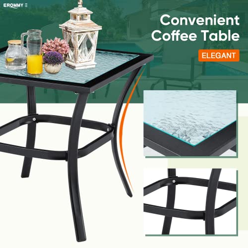 EROMMY Three Piece Metal Rocking Patio Set #TOP27