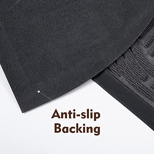 Sunnow Sunrise Door Mat Half Round, Waterhog Front Doormat With Non Slip Rubber Backing, Heavy Duty Entry Dirt Trapper Rug For Outdoor Indoor Entrance High Traffic Areas, 17"X 30" #TOP3