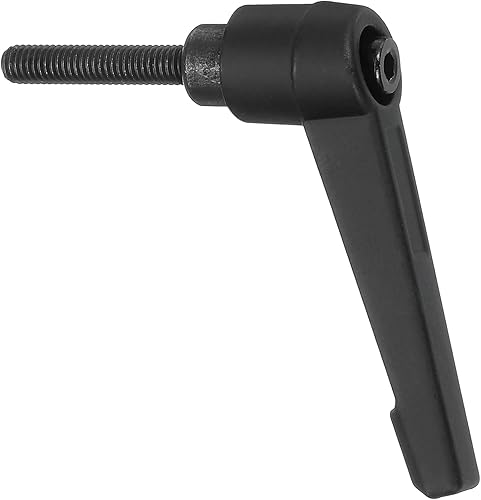Miniatura 187 de uxcell Perillas ajustables M8 x 3.150 in, rosca macho, botón de trinquete, bloqueo rápido, perno giratorio para maquinaria de torno, color negro