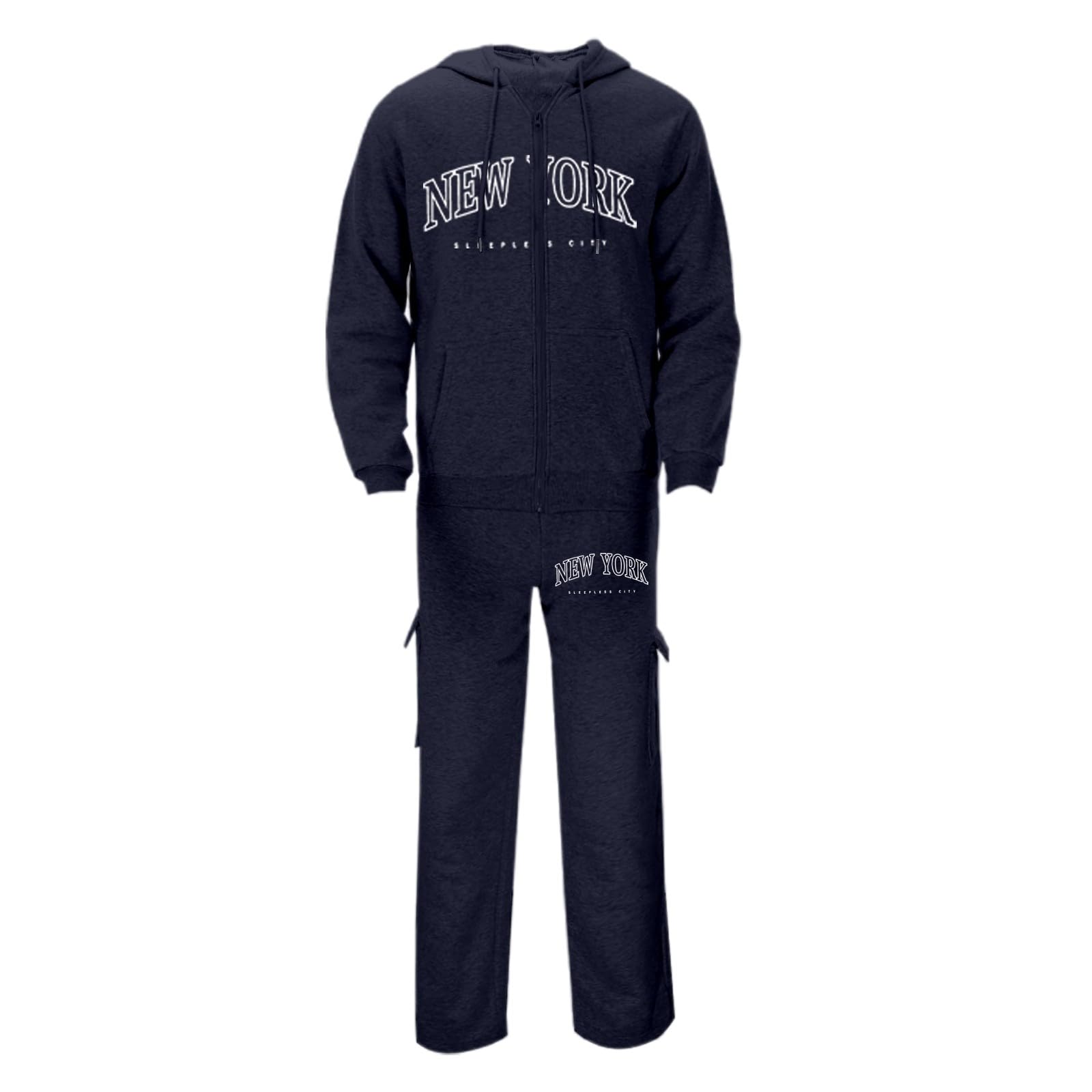 Tuta Uomo Completa Cotone Tute da Ginnastica, Felpa con Cappuccio Due Pezzi Felpe E Pantaloni Tuta Set Abbigliamento Sportiva Complete Completo Uomo Casual per Il Tempo Libero E attività All'aperto