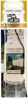 Yankee Candle Paper Car Jar, Clean Cotton (Pack of 3)
