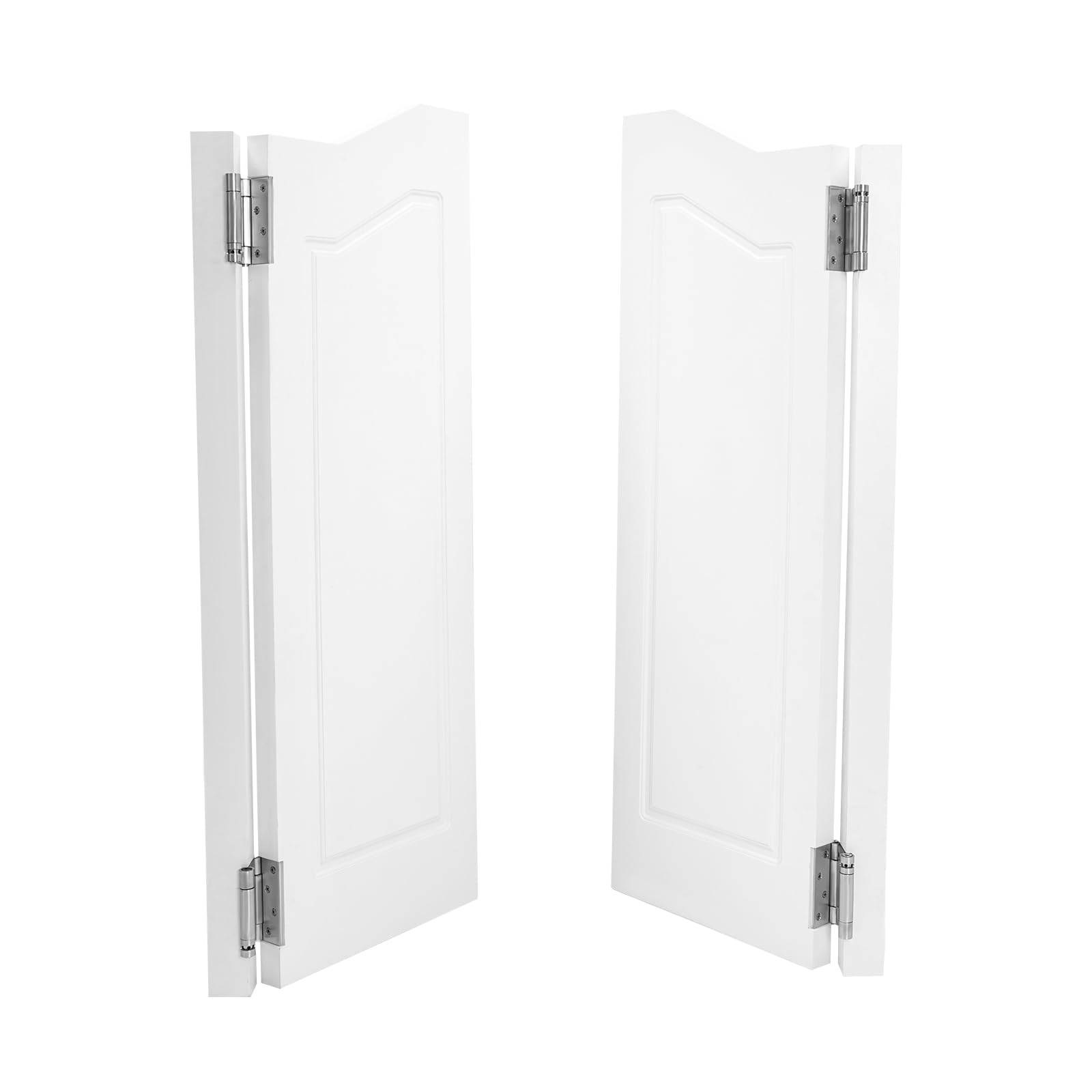 Porta basculante per salone, divisoria automatica, in legno, doppia porta, stile retrò, spessore 3,5 cm, per corridoio, cucina, bar, pub (bianco, 110 x 45 cm)