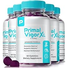 5 Pack Primal Vigor XL Gummies for Men, Official PrimalVigorXL Formula with Premium Natural Ingredients to Help Support Stamina, Performance & Energy | Delicious, Easy-to-Chew Gomitas 300 Gummies