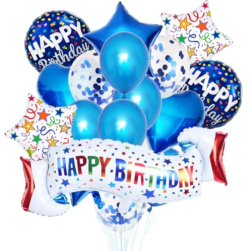 OSAMUHA Birthday Decoration Set Colorful Happy Birthday Banner Balloon for Party Decorations and Party Supplies (Birthday J)