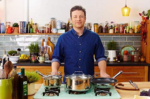 Tefal E79219 Jamie Oliver induction wok pan, 28 cm in diameter, suitable for induction, stainless steel, 28 cm