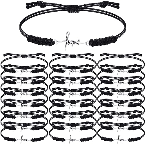 Rtteri 20 Pcs Faith Bracelets Inspirational Birthday Jewelry Gifts Charm Adjustable Religious Gifts for Women Christian