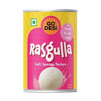 GO DESi - Rasgulla | Made with Farm Fresh Milk| Indian Mithai | Classic sweets | Sweets Gift Pack | 500 grams