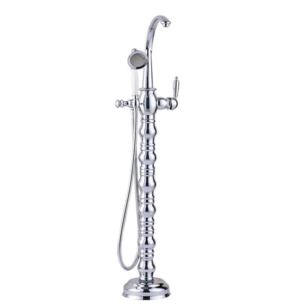 Grifo Mezclador baño para Montaje Suelo, Grifo bañera para Suelo, Grifo bañera una Sola manija, Juego Ducha baño Independiente.