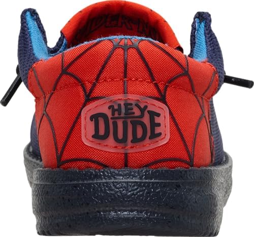 HEYDUDE Unisex Youth Wally Funk Spiderman Slip On Shoe | Lightweight Kids Loafer | Flexible Sole | Easy On Fit — 사진 3