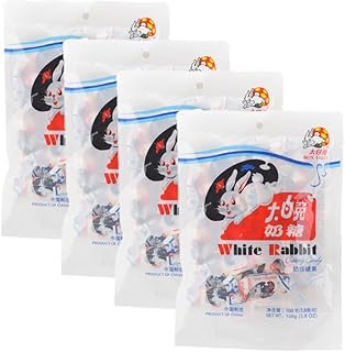 大白兎 ミルクキャンディー108g*4 White Rabbit(ホワイトラビット)大白兔奶糖 ソフトキャンディー