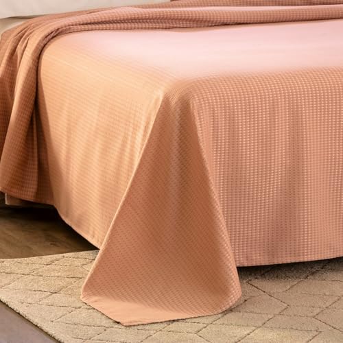 Cobre Leito Milão de Tecido Piquet Liso Queen 60% Algodão 40% Poliester Kit 3 peças com 2 Porta Trav