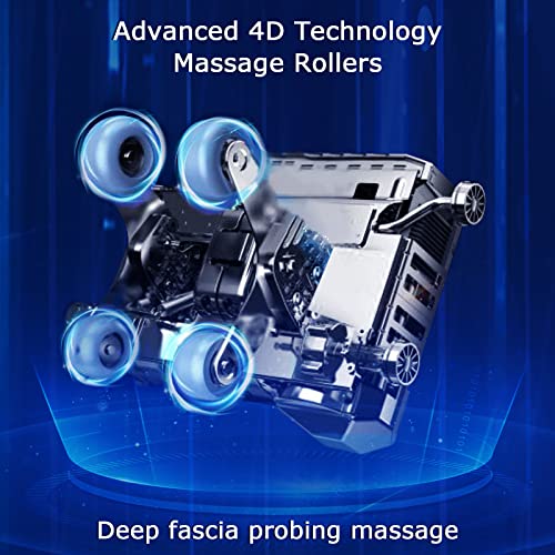 Zmz 2023 4D Massage Chair Recliner, Sl Track Massage Chairs Zero Gravity Full Body With Airbags, Foot Rollers, Waist And Calf Heat, Body Scan, Shortcut Key, Bluetooth, Shiatsu Recliner (Gray) #TOP4