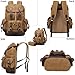 Yamons Vintage Leather Canvas Backpack, Waxed Canvas Shoulder Rucksack for Travel Laptop Bag for Business Travel Backpack With Toiletry Bag(Khaki)