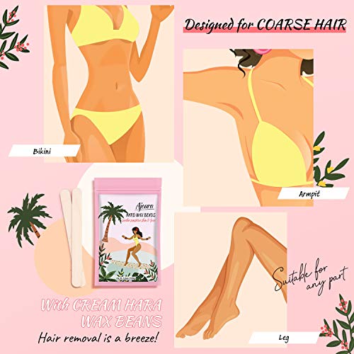 Home Waxing Kit, Ajoura Digital Wax Warmer Kit for Brazilian Bikini Coarse Hair Removal with 14oz Hard Wax Beads for Eyebrow, Legs, Armpit, Face, Pre & After Wax Spray