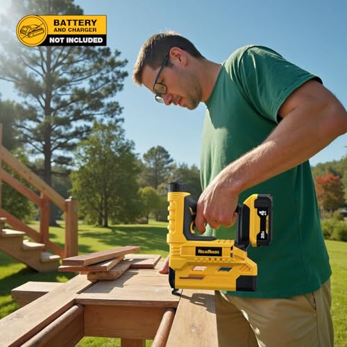 2-in-1 Cordless 18GA Brad Nailer & 1/4 Crown Stapler for DeWALT 20V MAX Battery (Tool Only) - Lightweight, 1600 Nails/Staples Included for DIY, Upholstery & Home Renovation thumbnail 6