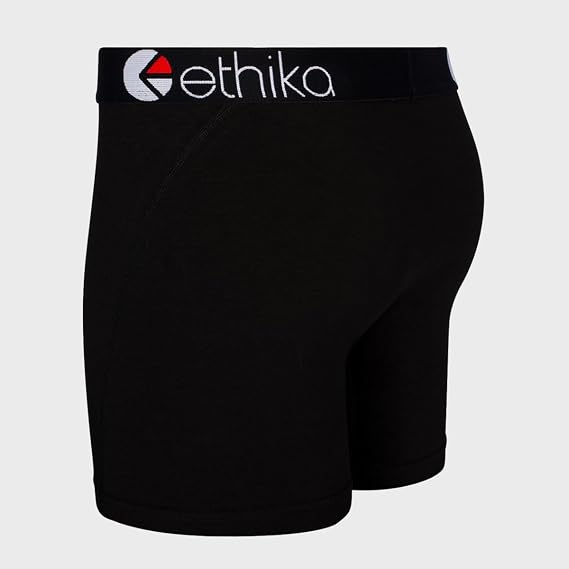 Ethika Men's Mid Boxer Brief, BlackOut(BLK,4XL)