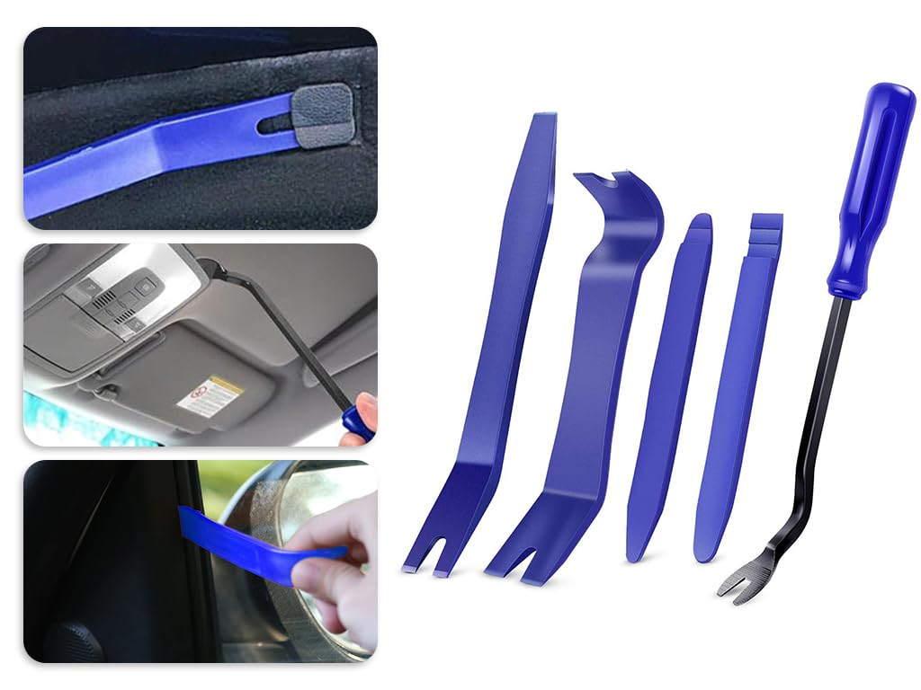 Kit Riparazione Cielo Auto, 140PCS Vite Per Riparazione Tetto Auto, Kit Rivetti Pulsante per Rivestimento, Riparazione Rivetti Pulsante, con 1 Nastro di Misura e 1 Cacciavite, per Tutte Auto