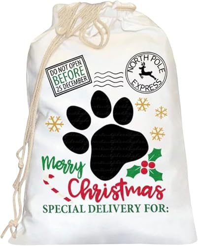 Miniatura 6 de Jolly Jon Bolsas de Navidad grandes con diseños de sacos de Papá Noel  Diseños de sacos de algodón reutilizables  Diseño de oficina de correos de