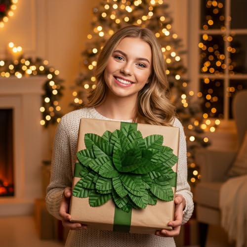 HekouJiub 200 Pcs Artificial Leaves, Single Green Leaves for Decoration for Bouquets, Artificial Wreaths and Vine Decorations(Dark Green)