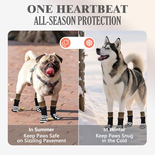 AIEDOULER Anti Slip Dog Socks to Prevent Licking Paws, Double-Sided Grippy Dog Socks for Hardwood Floors, No Twist Paw Protector for Hot/Cold Pavement, Dog Booties for Small Medium Large Senior Dogs by AIEDOULER - Used condition - Image 7