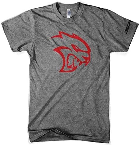 Men's Dodge Hellcat Triblend T-Shirt, Made in Detroit (XL) Grey