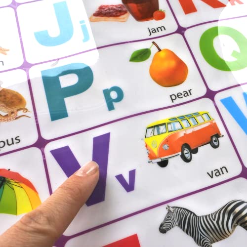 Alphabet Poster Educational Toy For 3-4 Year Old – Abc Learning Wall Chart For Toddlers By Quokka – Interactive Speech Therapy Game For Kids 5-6-7 Yo – Talking Christmas Gift For Girl & Boy #TOP7