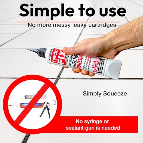Miniatura 7 de Injectafix Fácil De Exprimir 300ml Adhesivo Para Baldosas Sueltas Y Huecas Y Suelos De Madera Adhesivo Flexible De Gran Resistencia No Se Necesitan Jeringas 1