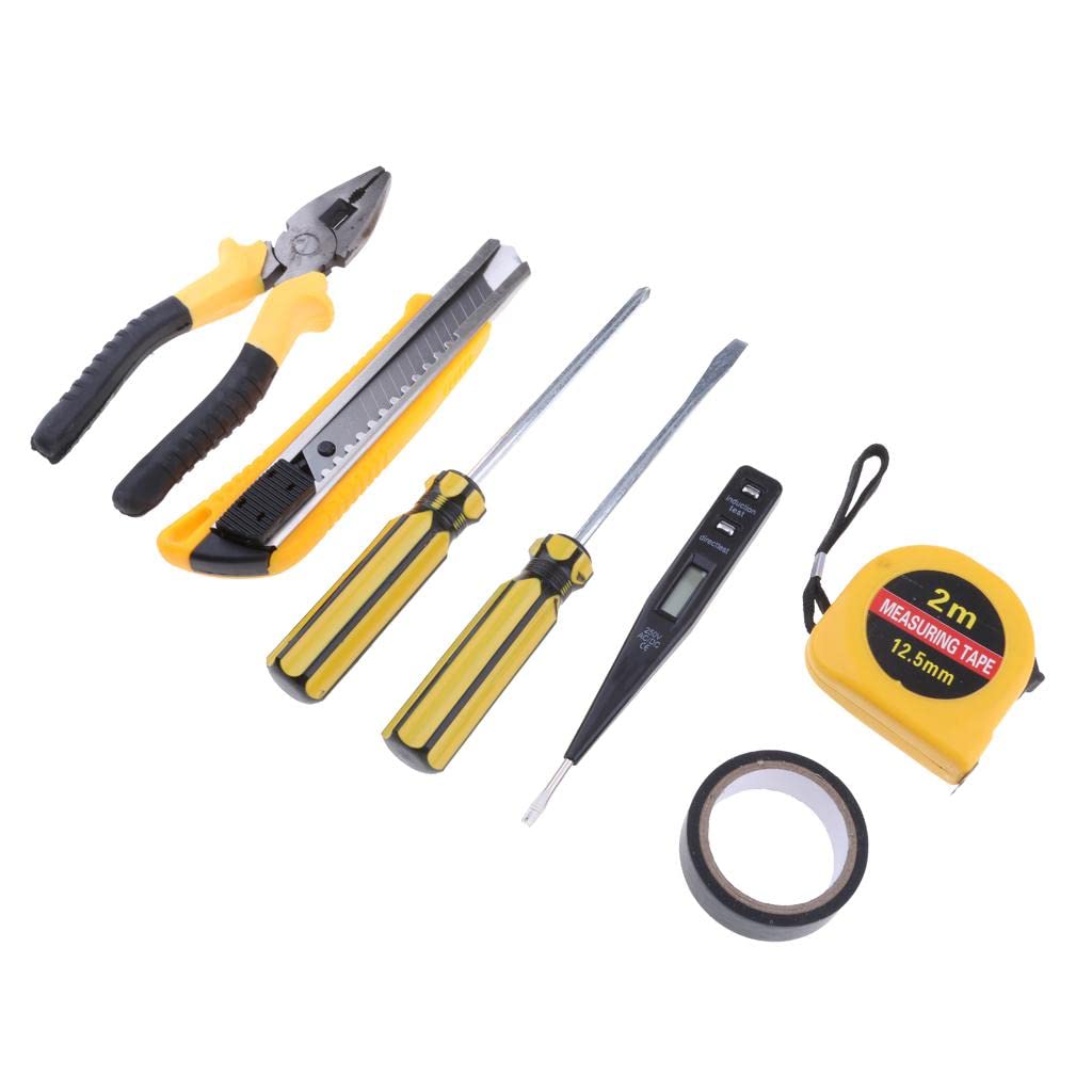 8-Piece Screwdriver Pliers Cutter Electric Pen Measuring Tape Home Tools Set 3