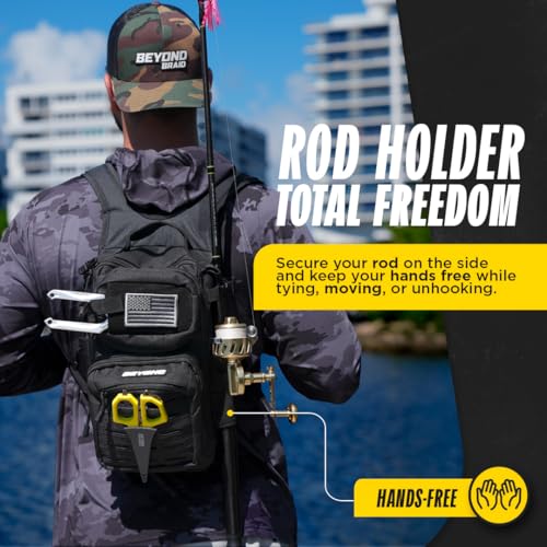 Beyond Fishing Tackle Backpack- The Voyager (All Black) - image 5