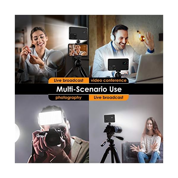 NinkBox LED Videoleuchte Videolicht 96 dimmbare LEDs Kamera licht 3000K-6500K, CRI 95+, tragbare Fotolichtlampe… – Bild 8