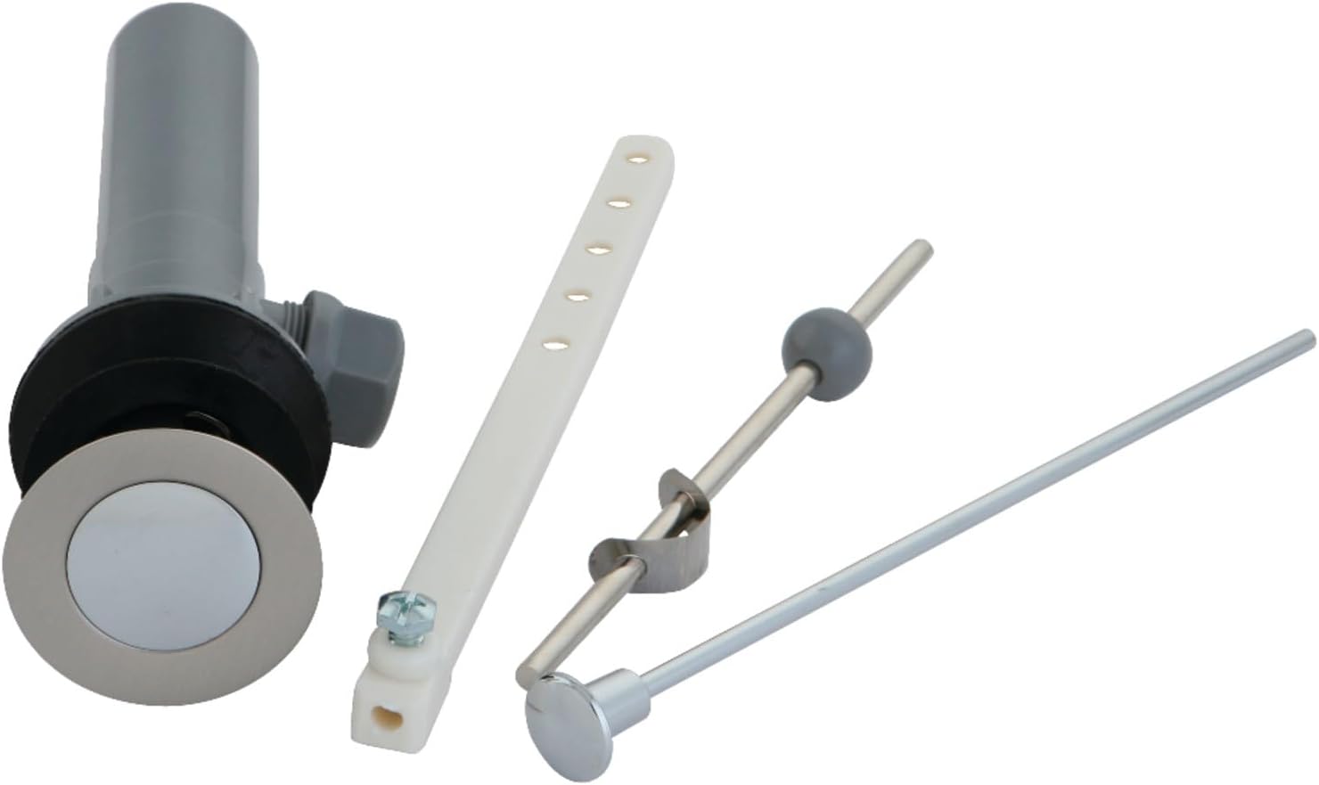 Kingston Brass KBP1007 Plastic Pop-Up Drain with Overflow, Brushed Nickel/Polished Chrome