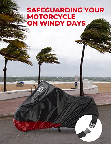 Kemimoto Motorcycle Cover, Dirt Bike Cover, Compatible With Sportster S Waterproof Impermeable Outdoor All Weather Protect From Dust Sunlight Rain, Black #TOP3