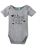 Mimi Loves Me Printed Infant Bodysuit Baby Romper