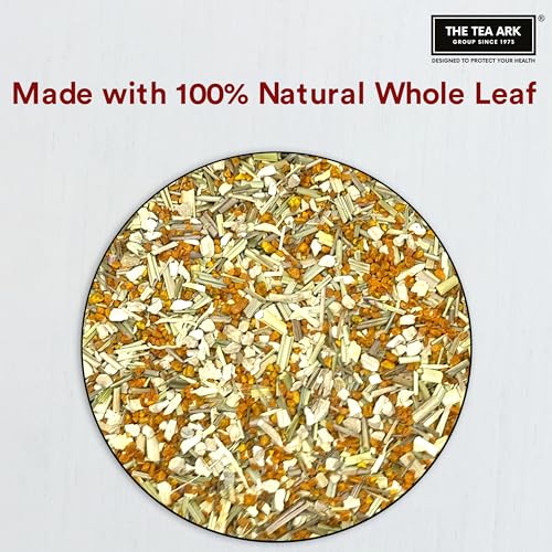 Image of The Tea Ark Ashwagandha Tea Bags (25 Count) | Turmeric with Lemongrass Herbal Tea | Caffeine free Herbal Tea | Individually Wrapped Pyramid Tea Bags (25 Tea Bags)