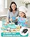 Gotoofun Kids Cooking Sets Real- Safe Mini Kitchen Set with Kids Knife Set for Real Food Making, Toddler Montessori Kitchen Playset for Girls Boys