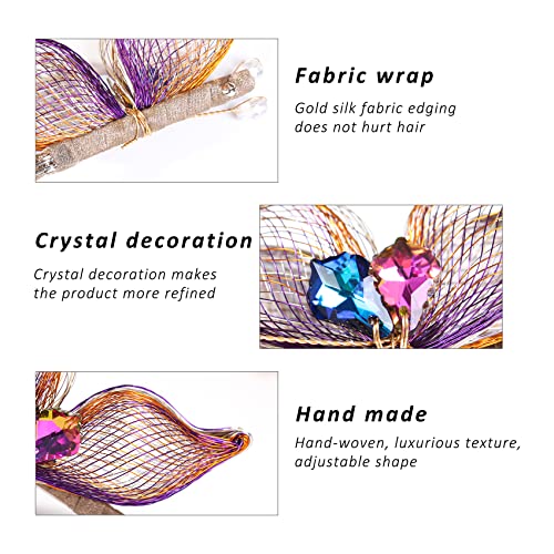 Jayongnee Clip Butterfly Hair Barrettes For Women, Hair Clips For Women,Butterfly Hair Barrettes For Thin Hair Fancy Hair Clips With Handmade Metal Copper Wire #TOP3