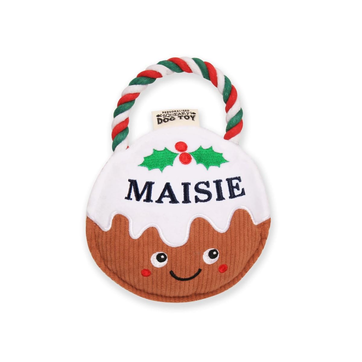 History & Heraldry Personalised Christmas Pudding Dog Toy (Maisie) — image 1