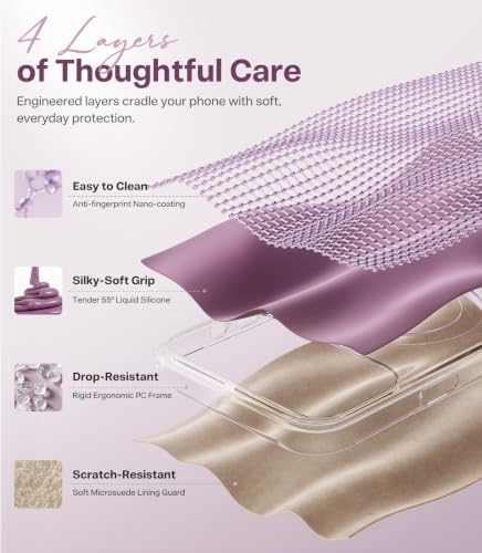 TORRAS for iPhone 18 Pro Max Case Silicone, 360 Magnetic Stand Purple 6.9'' - image 3