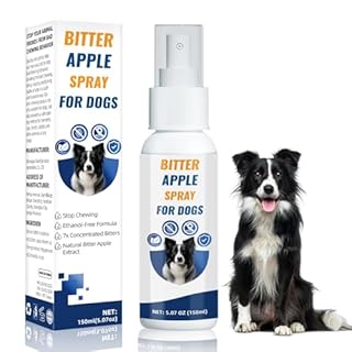 Yaru Spray anti masticazione per cani, spray per cani alla mela amara, spray deterrente per cani, aiuta a smettere di masticare e leccare zampe, bende, scarpe e mobili, per addestramento