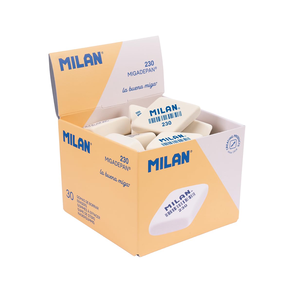 Milan® Box 30 Rubbers Bread Crumb 230 rhomboids