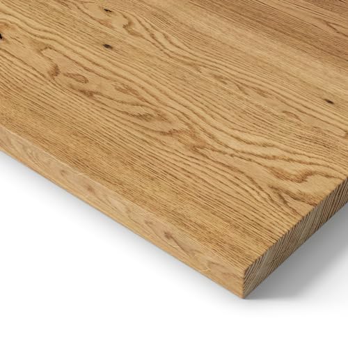 Ergotopia Eiche Echtholz Tischplatte 180 cm, ideal für höhenverstellbare Schreibtische, gefertigt in Deutschland - 2,5 cm Massivholz Platte Bürotischplatte Schreibtischplatte